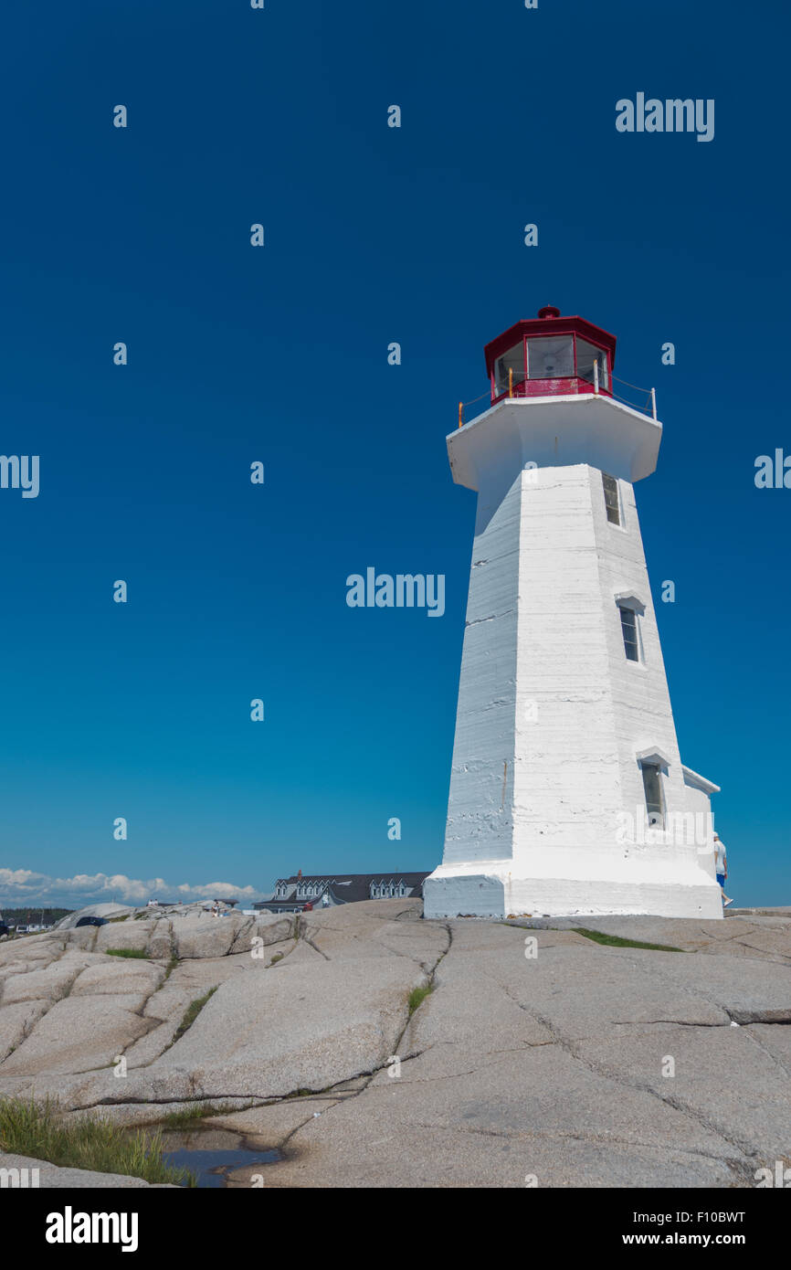 Canada Peggys Cove Lighthouse Halifax Stock Photo