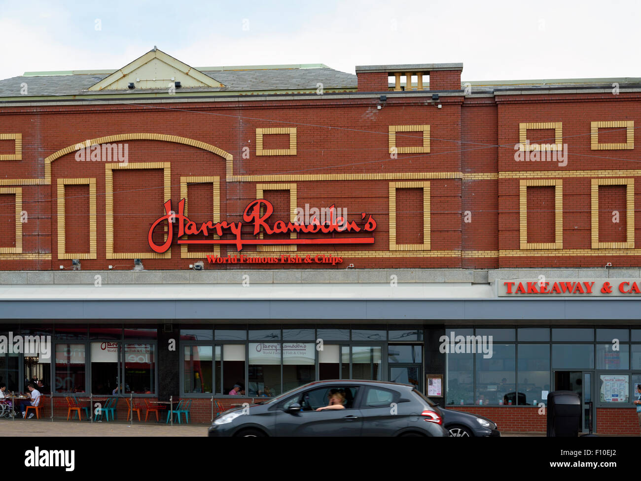 Harry Ramsden's fish and chips restaurant on the promenade in Blackpool, Lancashire Stock Photo