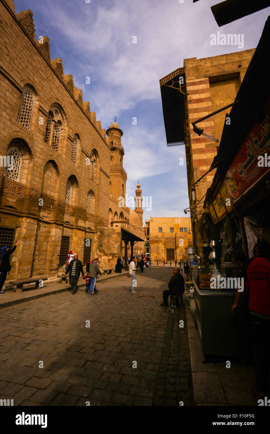 Al-Muizz Street, islamic Cairo, Egypt, Arabia, Africa Stock Photo