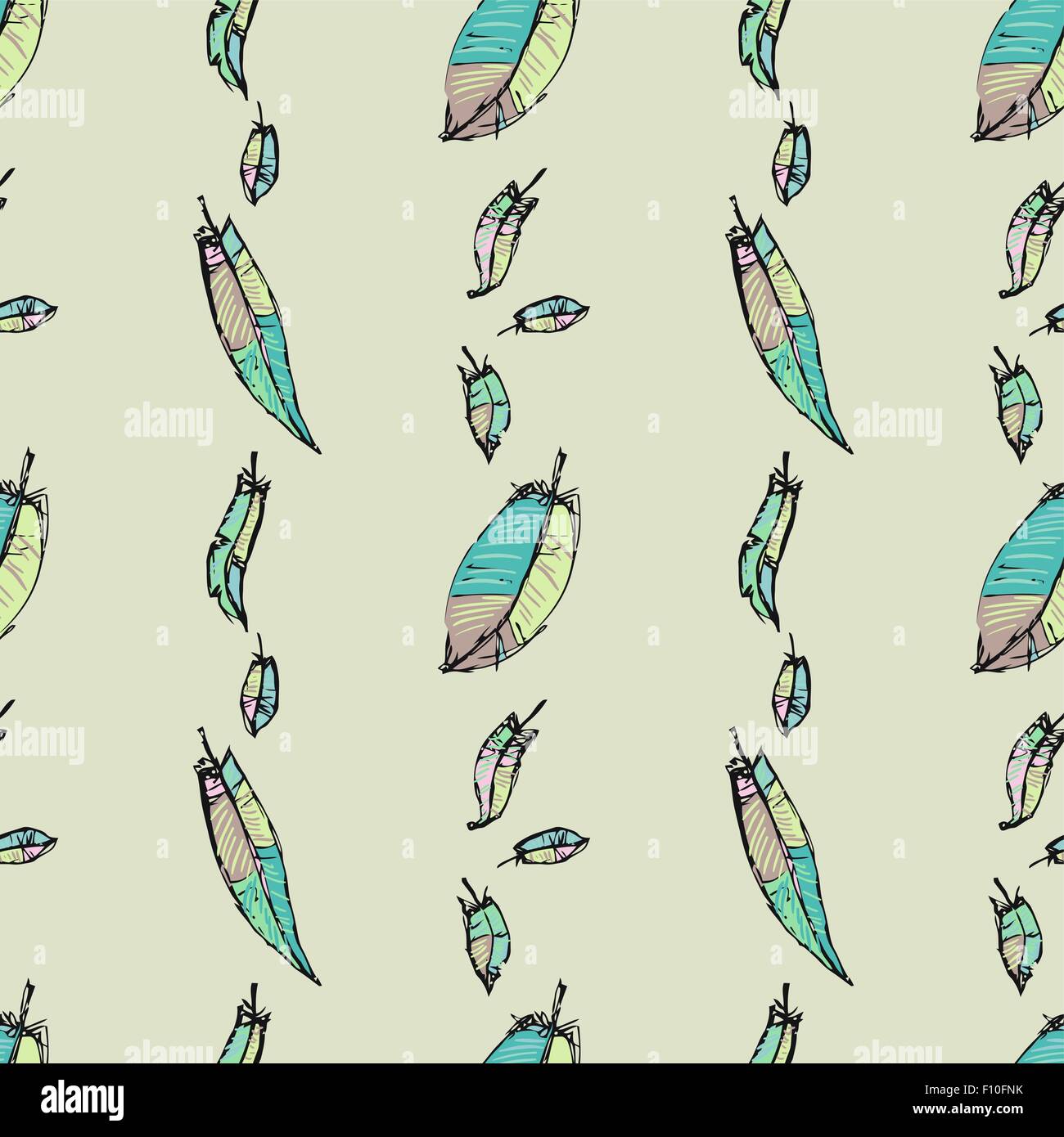 seamless pattern with feathers Stock Vector Image & Art - Alamy