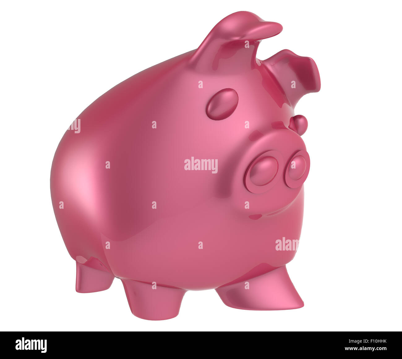 pink piggy bank 3d render Stock Photo - Alamy