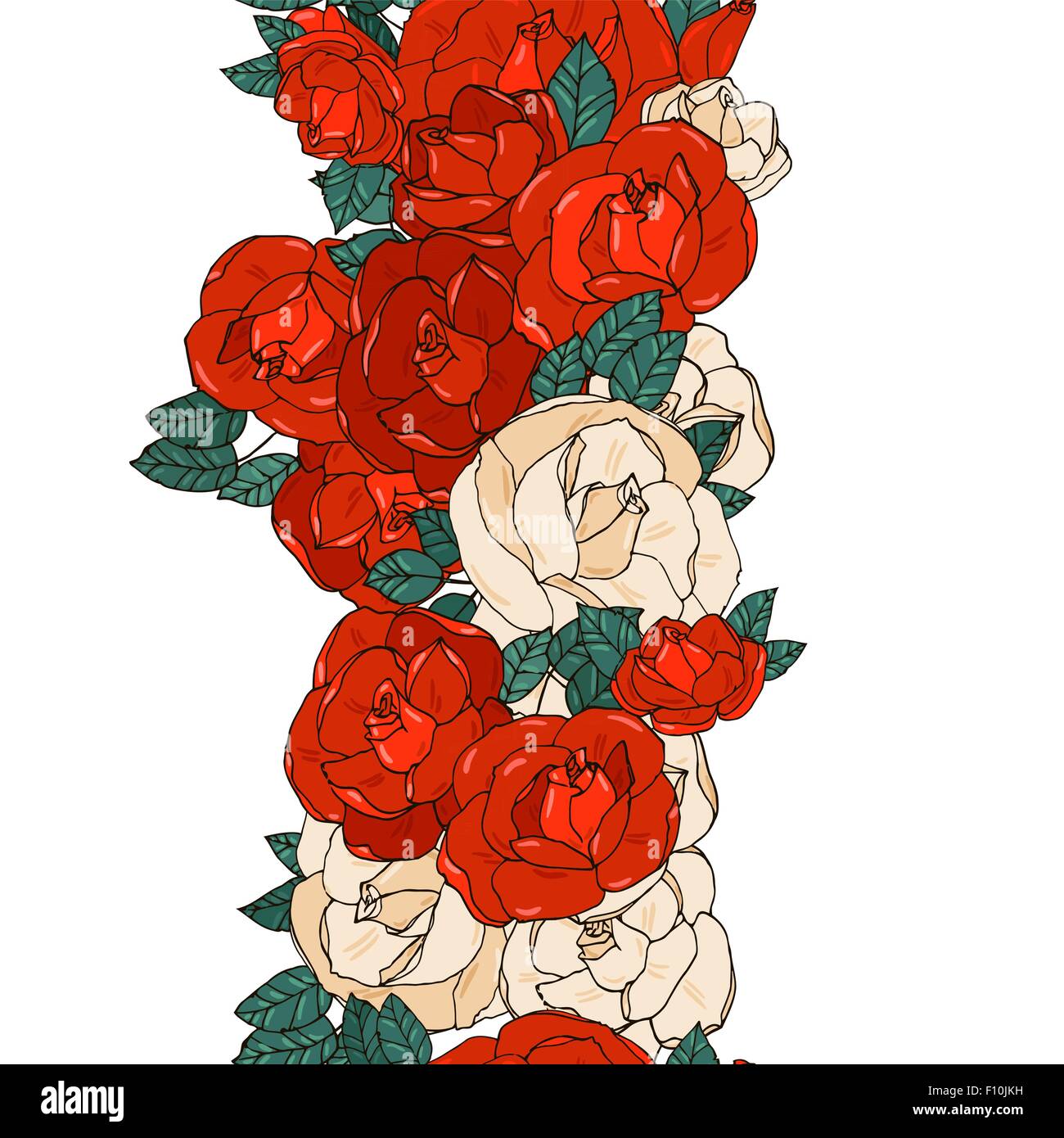 seamless background with roses Stock Vector Image & Art - Alamy