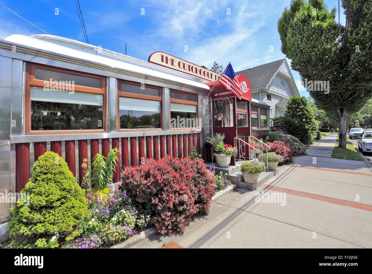 Old fashioned diner Long Island New York Stock Photo