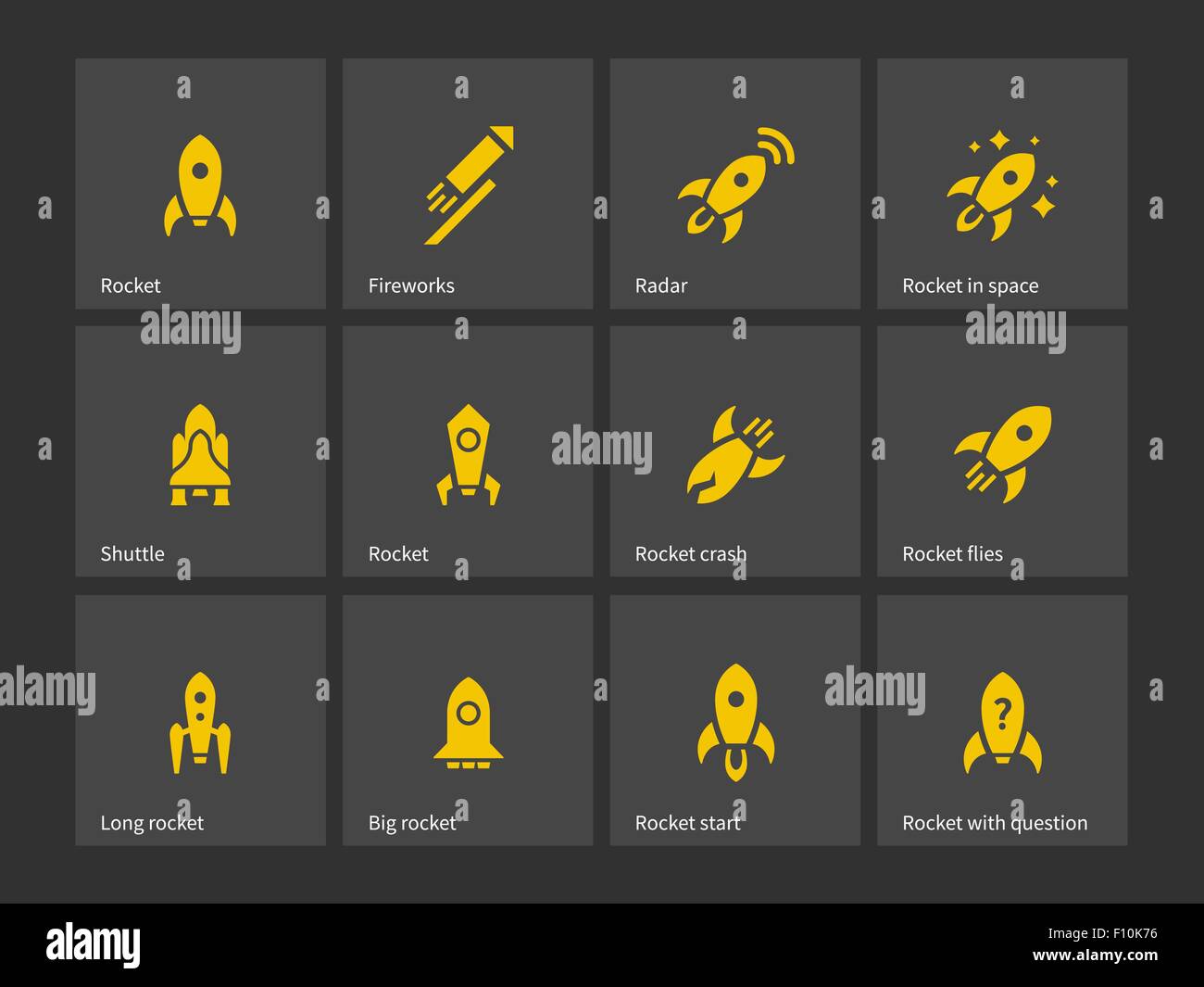 Space ship and Rocket icons Stock Vector Image & Art - Alamy