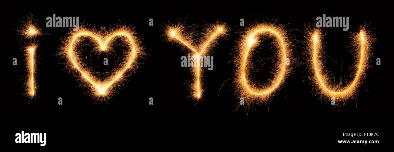 I Love You Lettering Drawn With Bengali Sparkles Isolated On