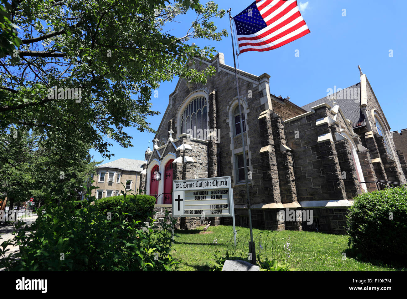American flag catholic church hires stock photography and images Alamy