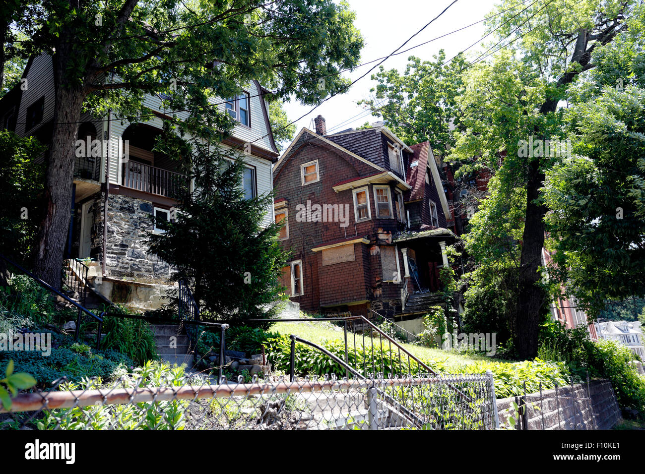 Old homes Yonkers New York Stock Photo Alamy