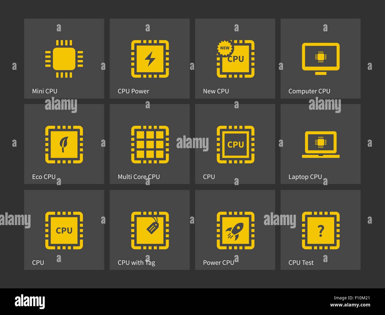CPU, Central Processing Unit icons Stock Vector Image & Art - Alamy