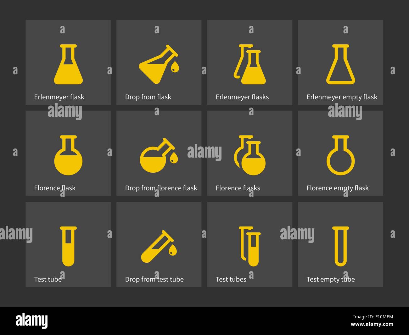 Florence and erlenmeyer flasks icons Stock Vector Image & Art Alamy