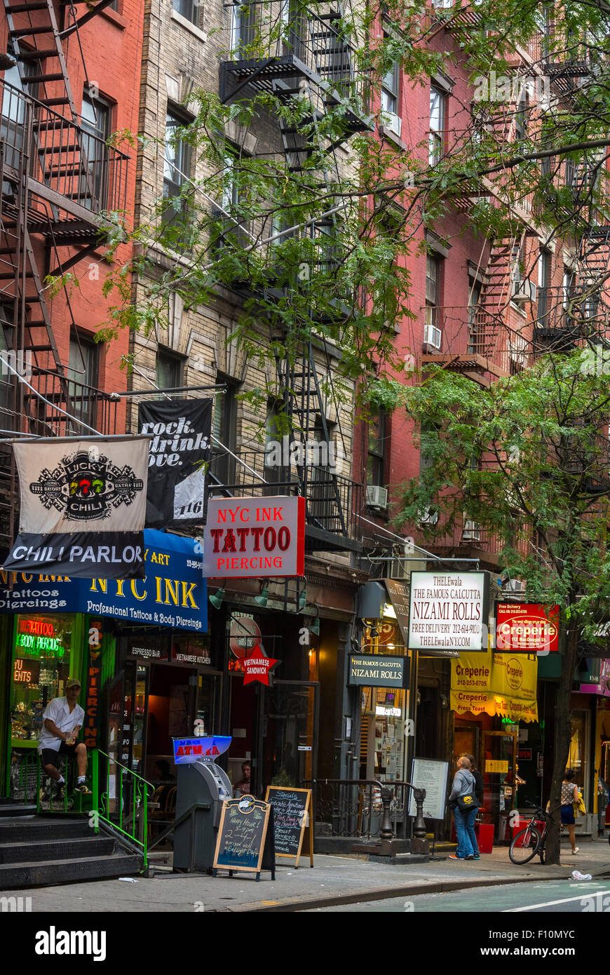 New York City, USA, Bleecker Street, Shop Signs, Store Fronts, on
