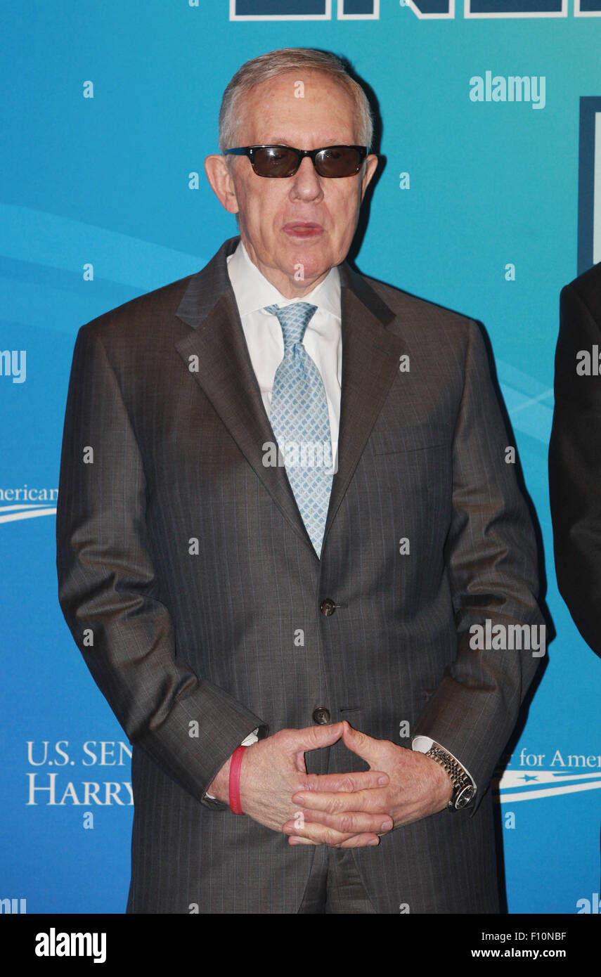 Aug. 24, 2015 - Las Vegas, Nevada, United States of America - Senator Harry Reid (D, NV) speaks at  Valley ElectriC Association press conference  during the 2015 National Clean Energy Summit 8.0 on August 24, 2015  at Mandalay Bay Convention Center in Las Vegas, Nevada. (Credit Image: © Marcel Thomas via ZUMA Wire) Stock Photo