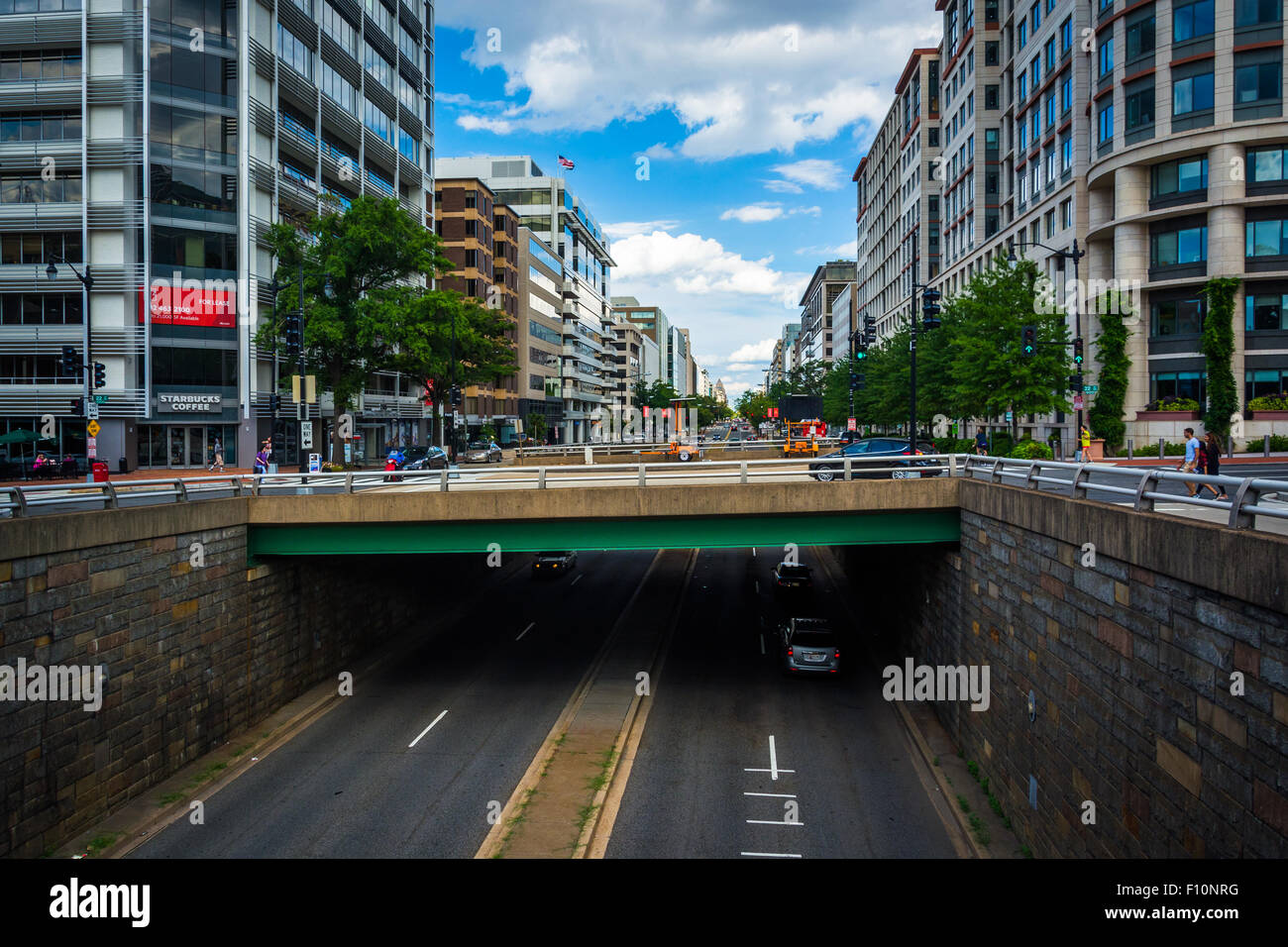 The K Street Underpass at Washington Circle, in Washington, DC Stock