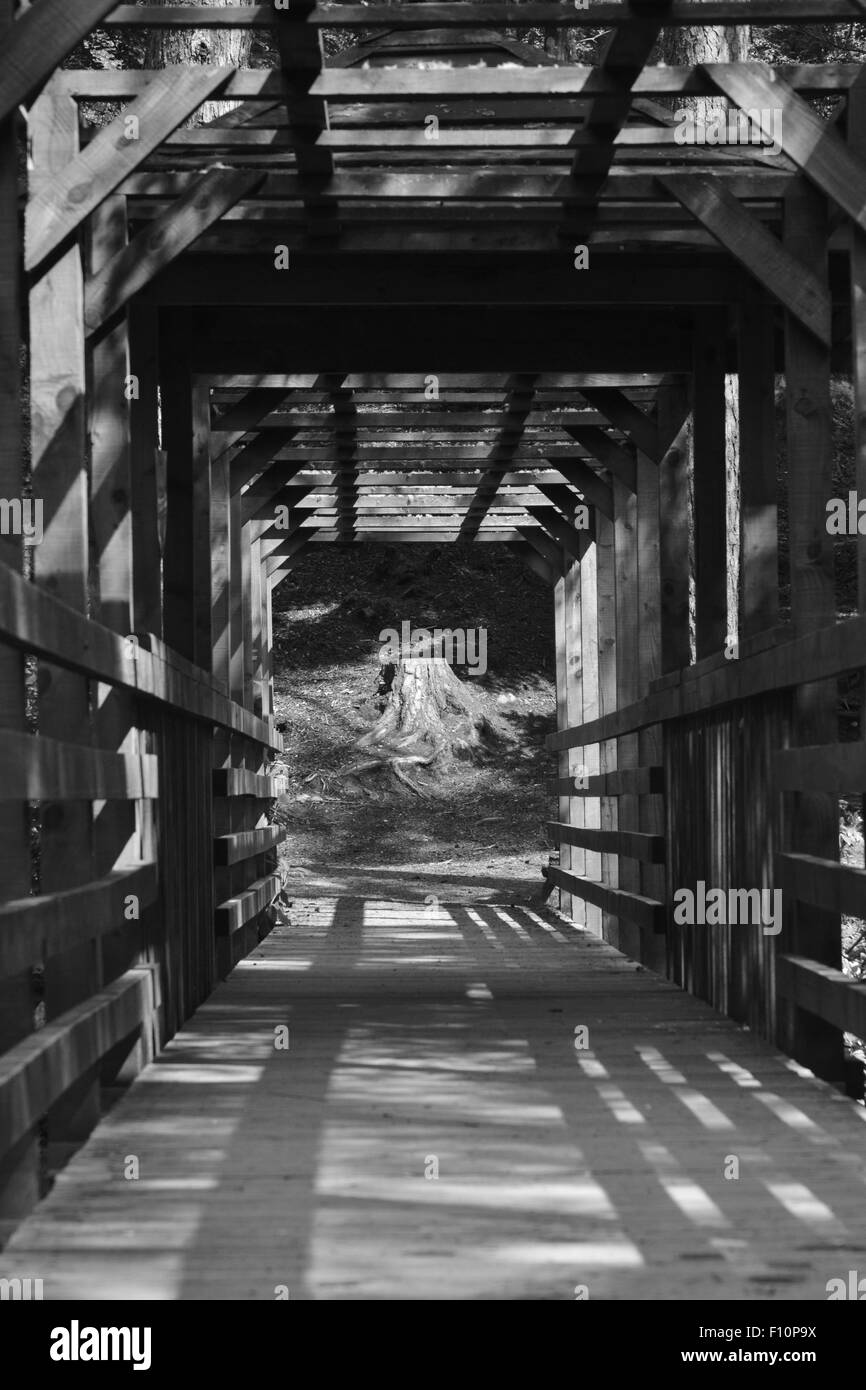 A covered wooden bridge Stock Photo Alamy