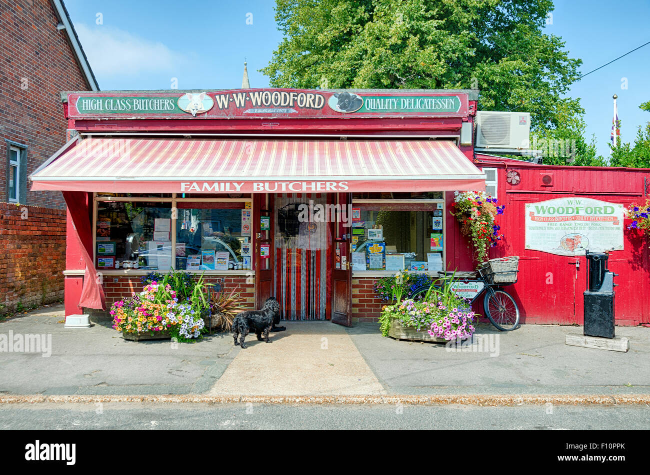 A traditional Butcher's shop in a quaint old building at Bembridge