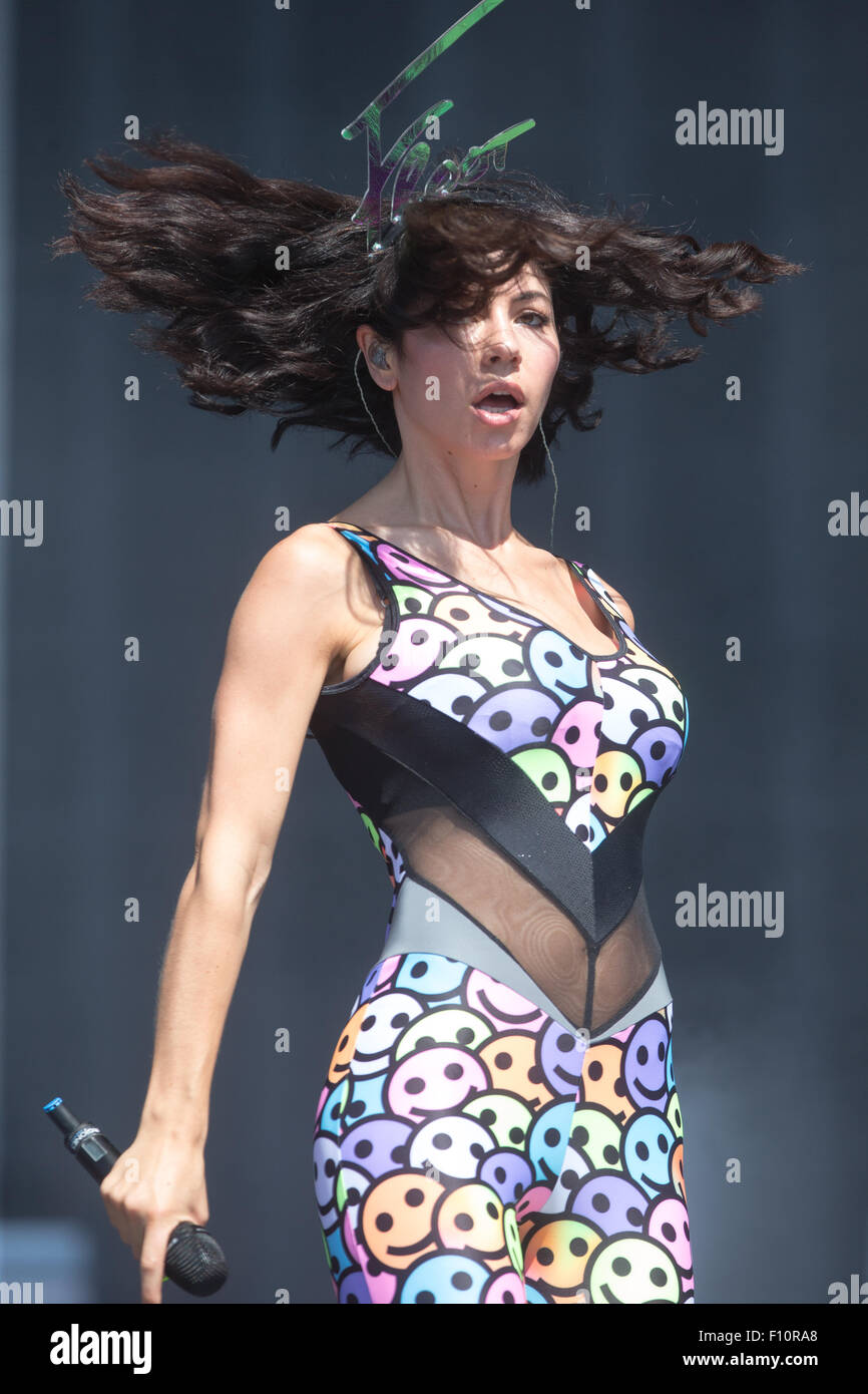 Marina Lambrini Diamandis of Marina and the Diamonds performing at the V  Festival in Chelmsford,Essex,on Saturday morning Stock Photo - Alamy