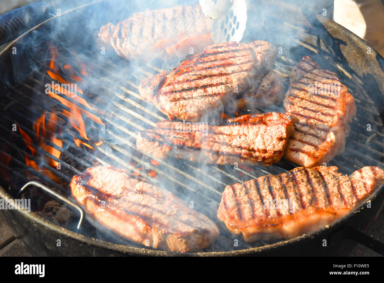 Juicy Entrecote steak on the grill Stock Photo - Alamy