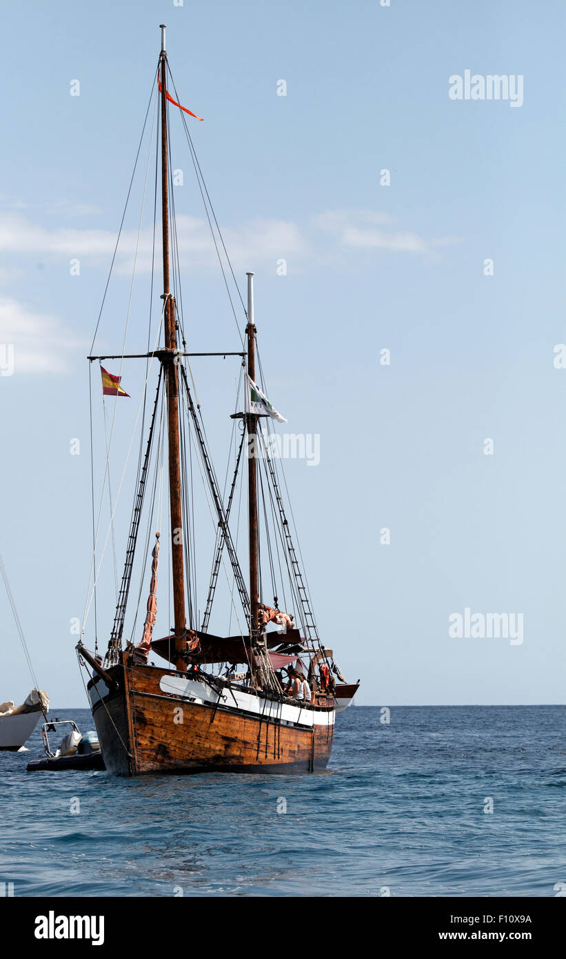 tall ship moored. Stock Photo