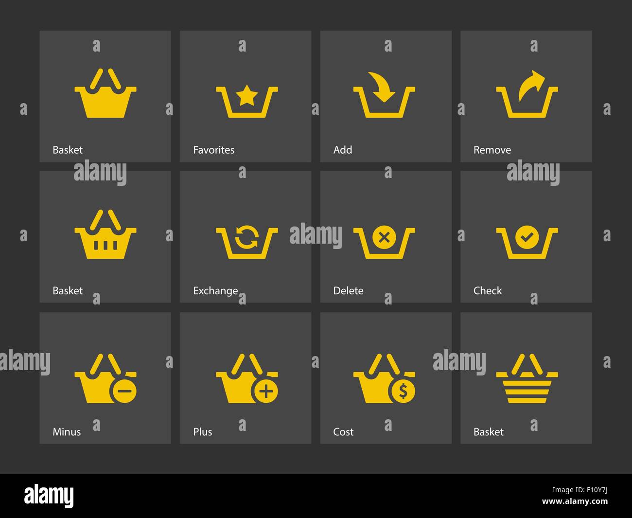 Shopping Basket icons Stock Vector Image & Art - Alamy