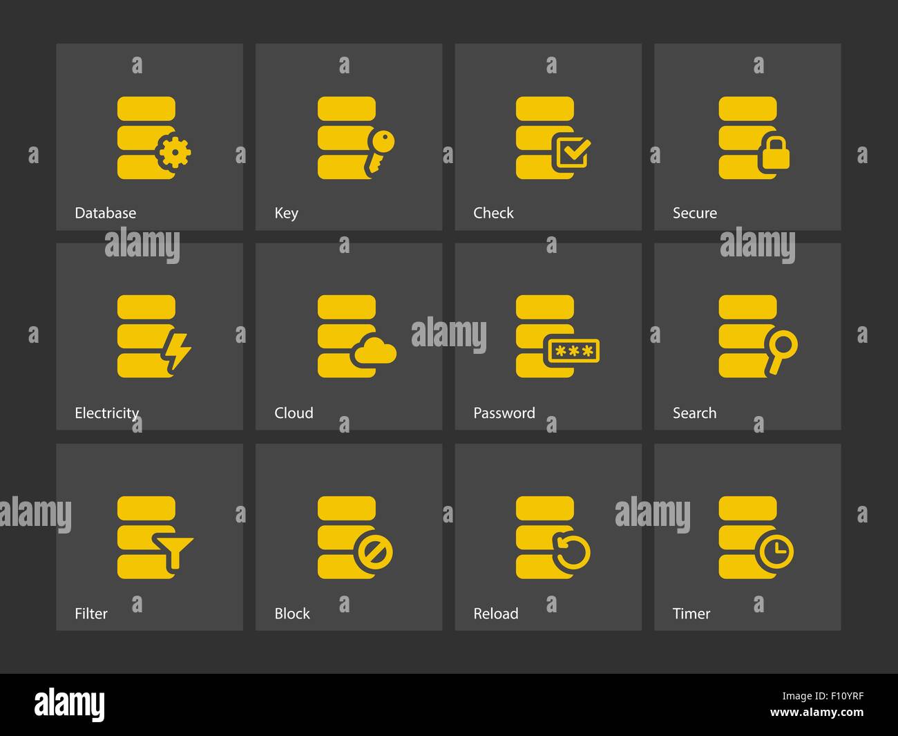 Db icons Stock Vector Images - Alamy