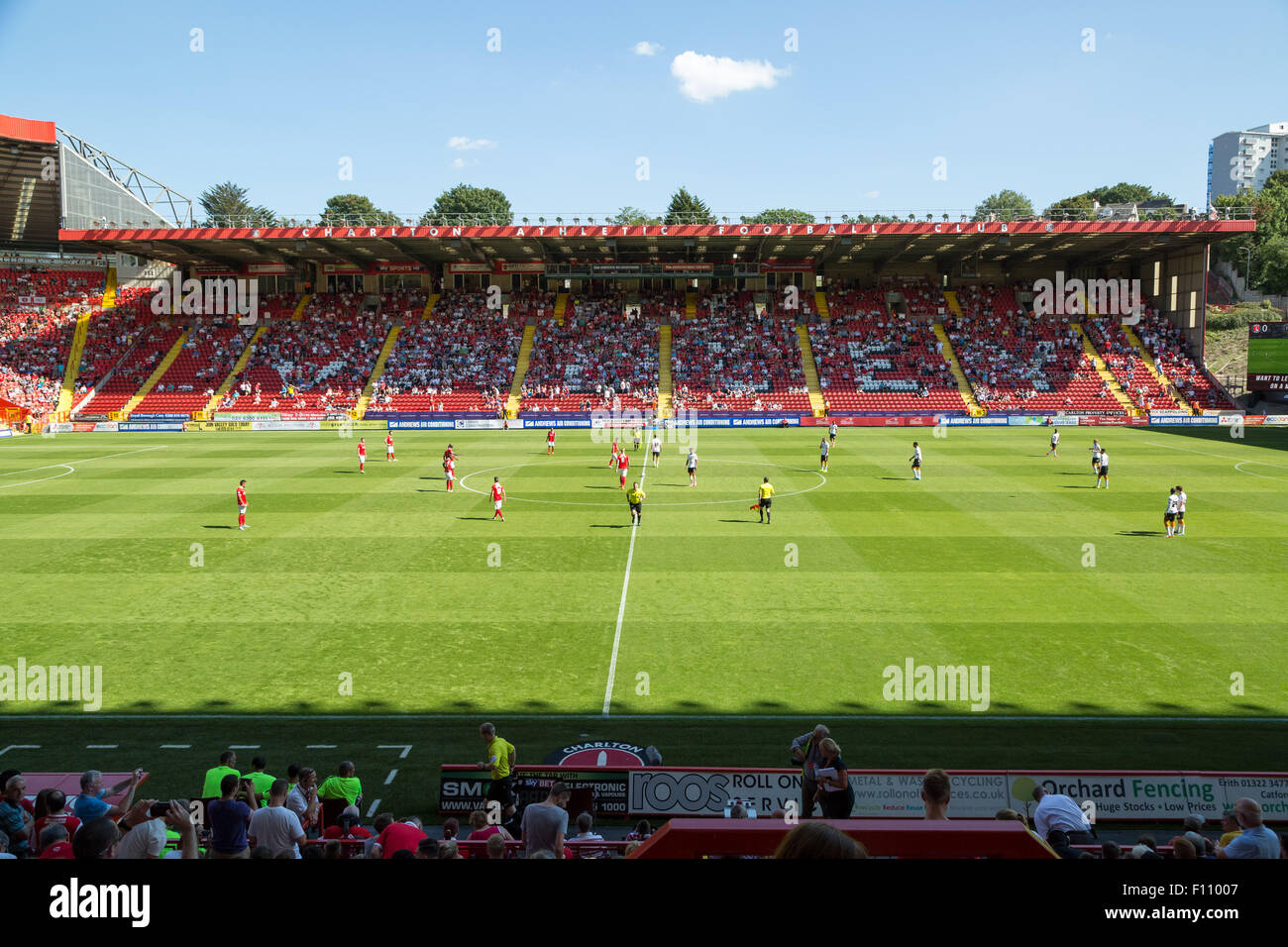 Charlton Athletic Football Club 'The Valley' Stadium Stock Photo - Alamy