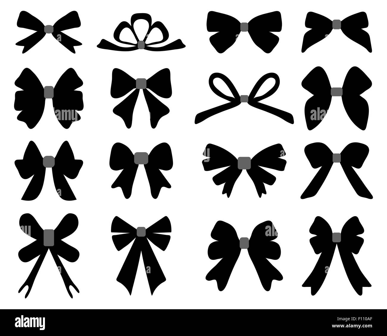 pic Silhouette Gift Ribbon Vector https www alamy com stock photo black silhouette of different bows vector 86688743 html