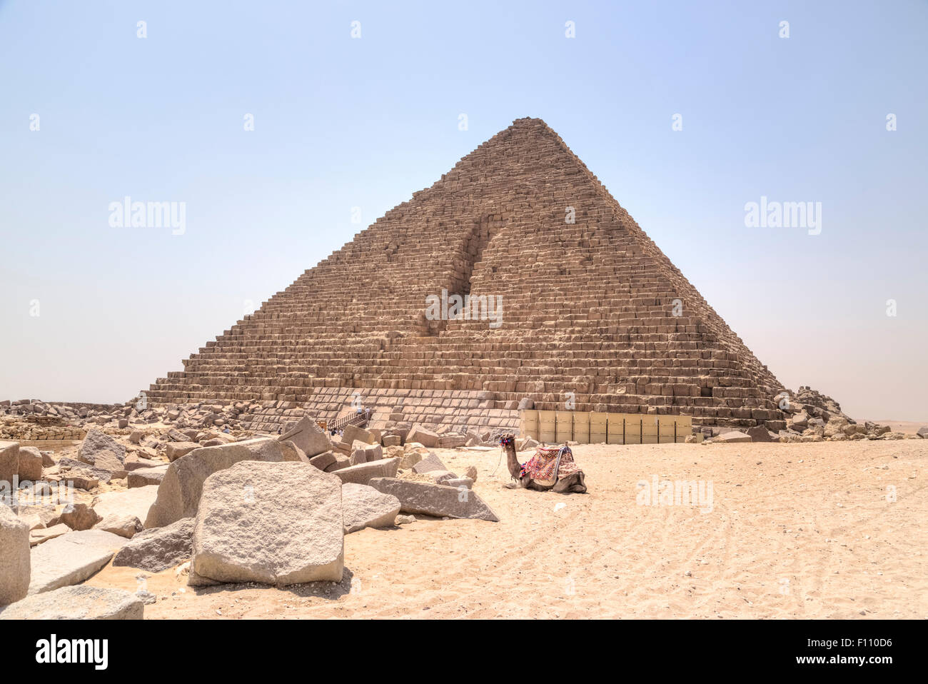 Pyramid of Menkaure, Giza, Cairo, Egypt, Africa Stock Photo