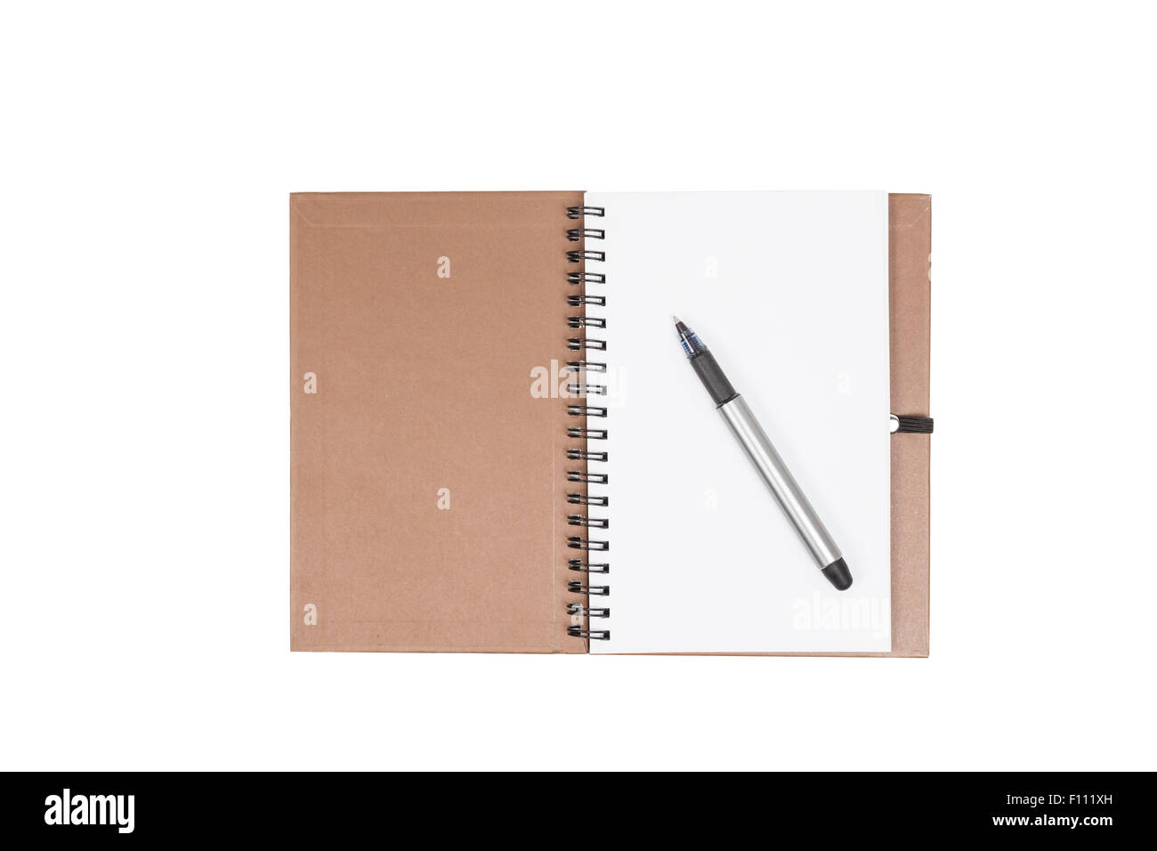 Ring binder and pencil Stock Photo