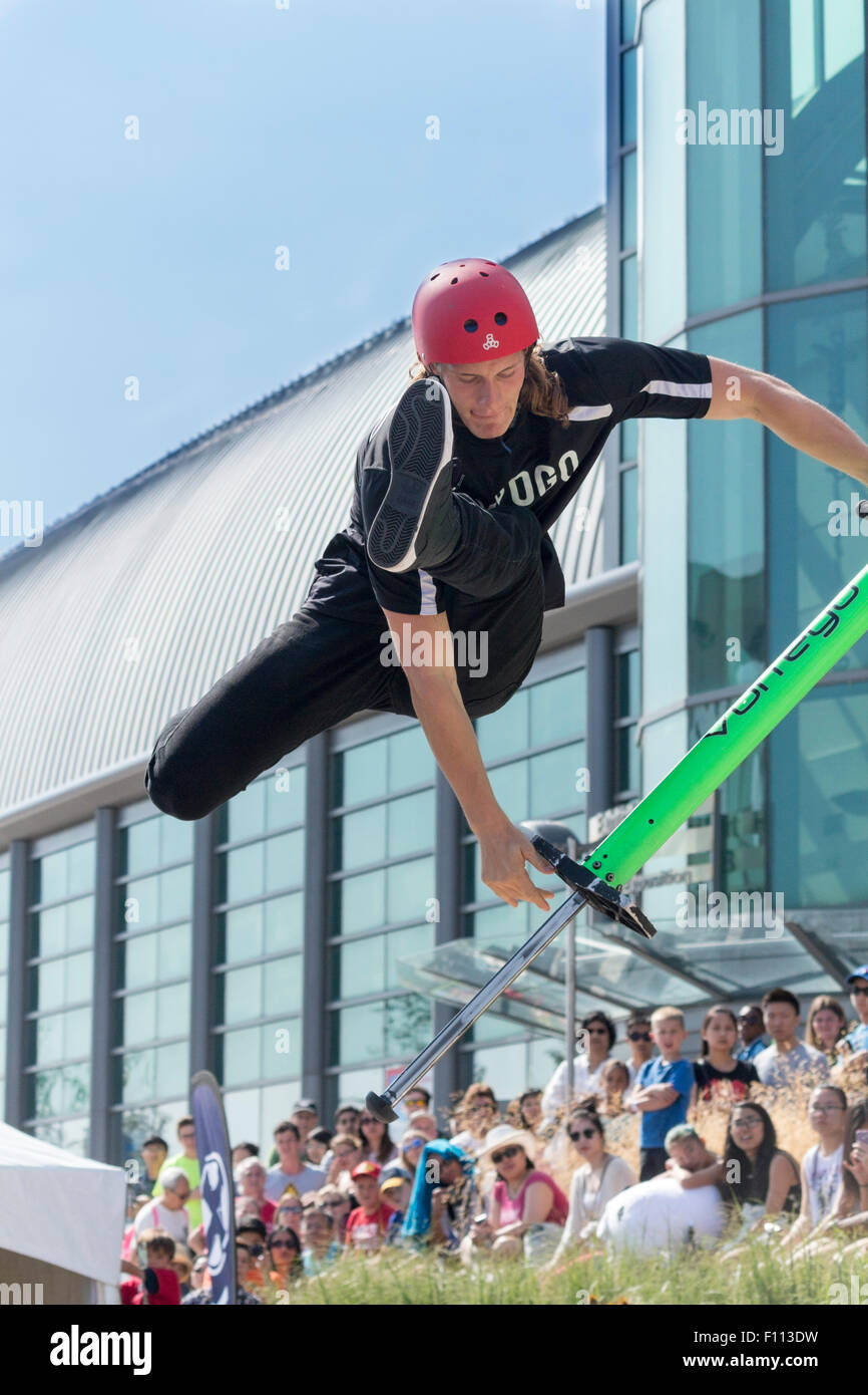 Pogo stick jumping hires stock photography and images Alamy