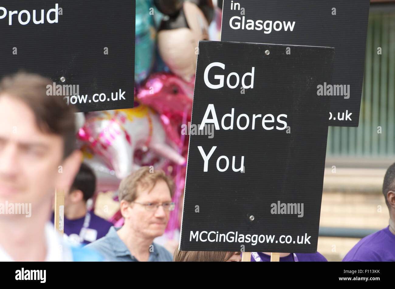 Pride March, Glasgow, 2015. Stock Photo