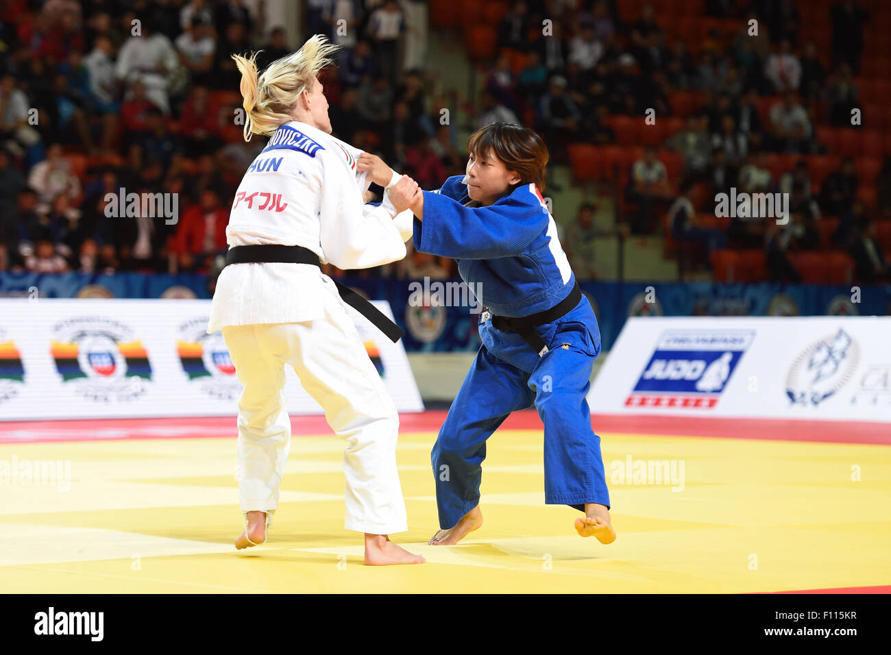 Astana, Kazakhstan. 24th Aug, 2015. (LR) Eva Csernoviczki (HUN), Ami
