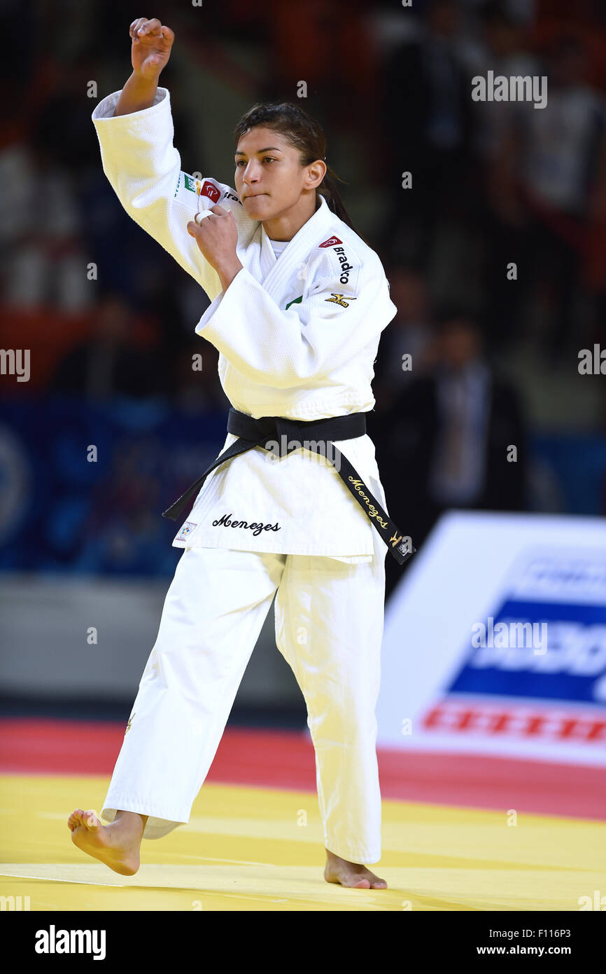 Astana, Kazakhstan. 24th Aug, 2015. Sarah Menezes (BRA) Judo : World Judo Championships Astana 2015 Women's -48kg 2nd round at Alau Ice Palace in Astana, Kazakhstan . Credit:  AFLO SPORT/Alamy Live News Stock Photo