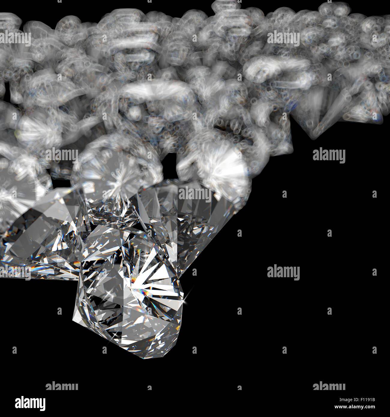 Diamonds on white 3d model Stock Photo - Alamy