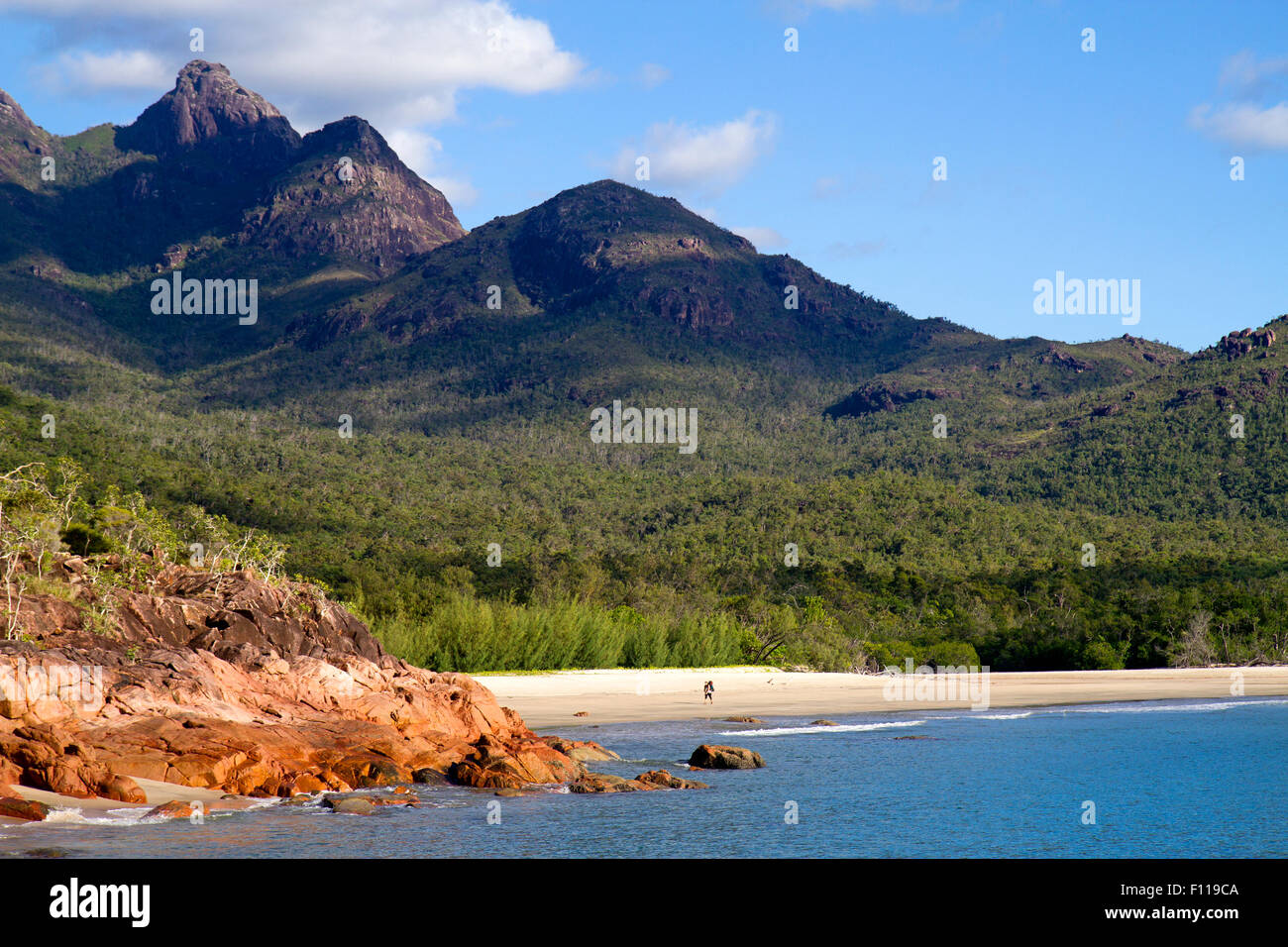 Walking on Little Ramsay Bay, Hinchinbrook Island Stock Photo Alamy