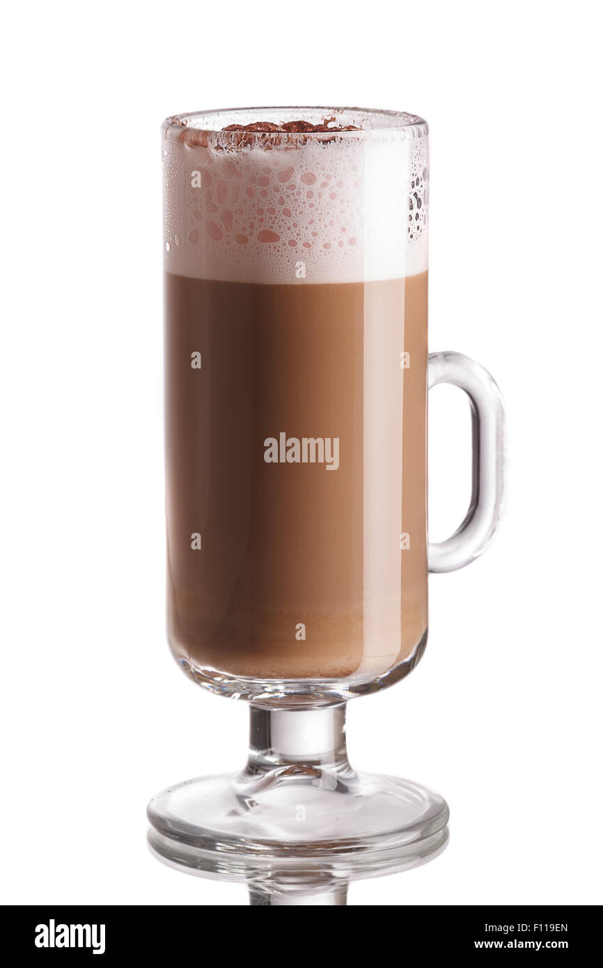 Glass of layered coffee cocktail Stock Photo Alamy