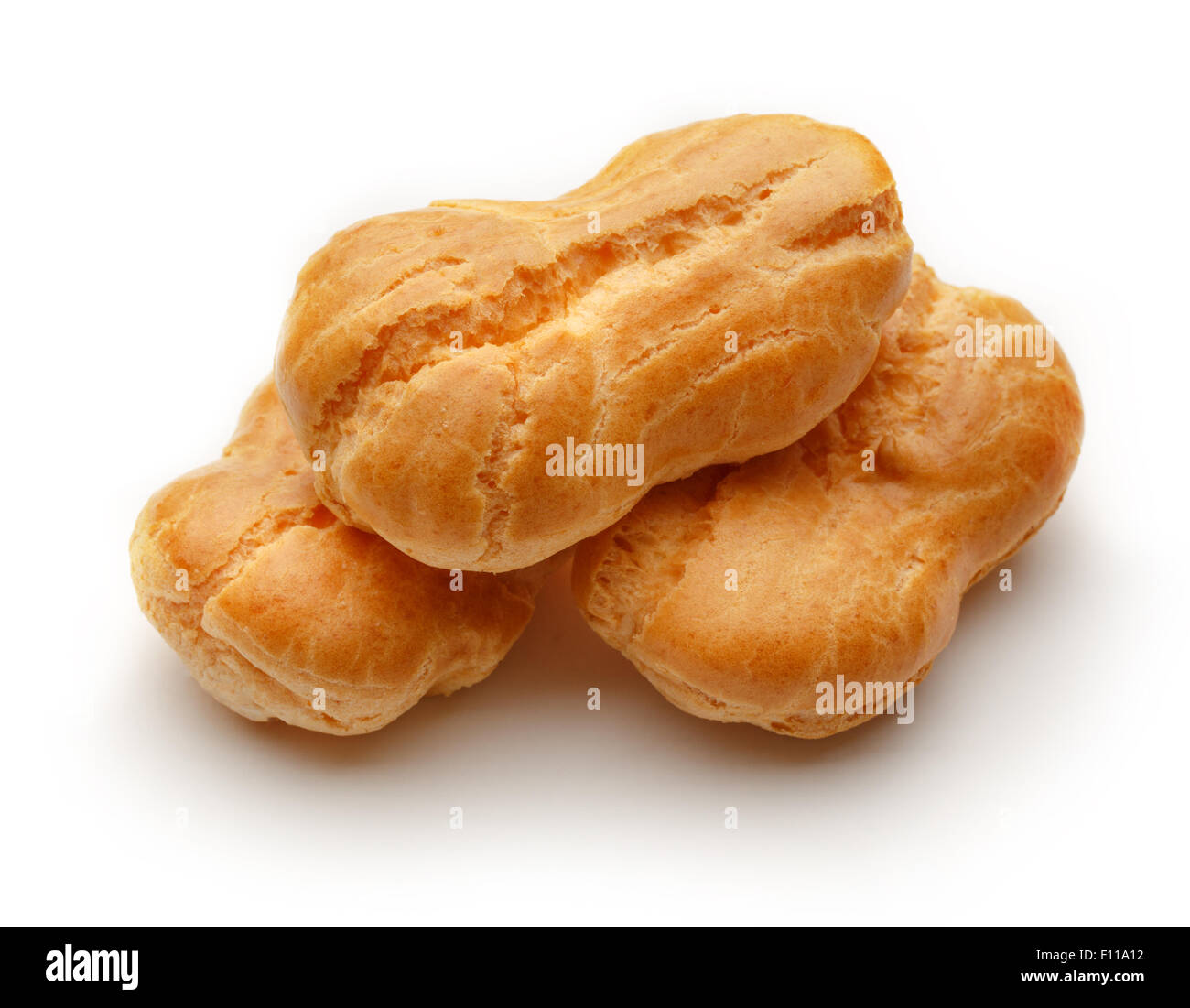 Pastry dough eclairs with vanilla cream inside Stock Photo Alamy