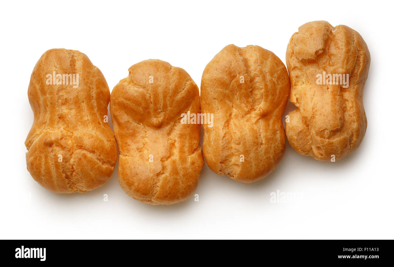 Pastry dough eclairs with vanilla cream inside Stock Photo Alamy