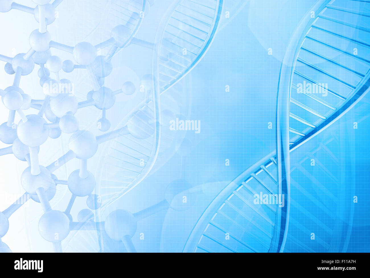 Abstract molecules medical blue background Stock Photo - Alamy