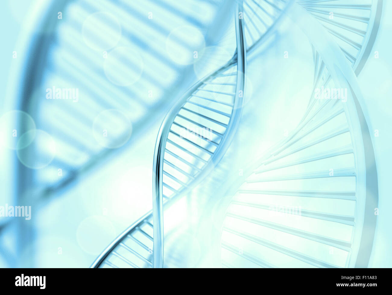 Abstract molecules medical blue background Stock Photo - Alamy