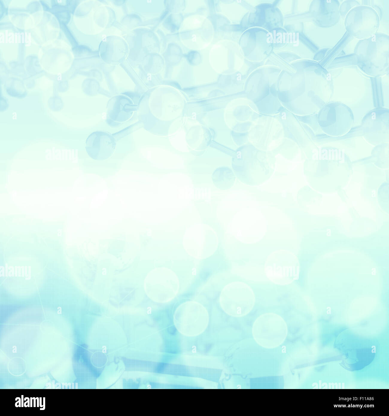 Abstract molecules medical blue background Stock Photo - Alamy