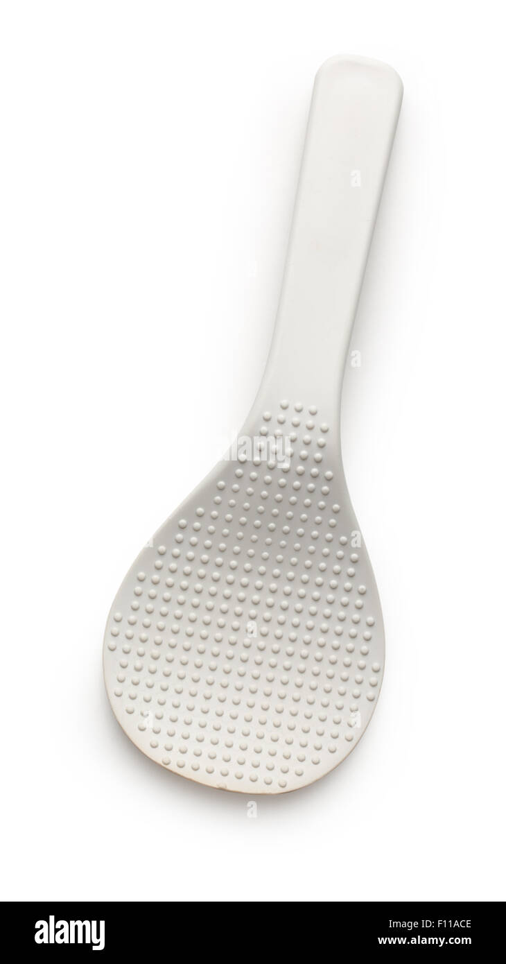 White spatula isolated on the white background Stock Photo