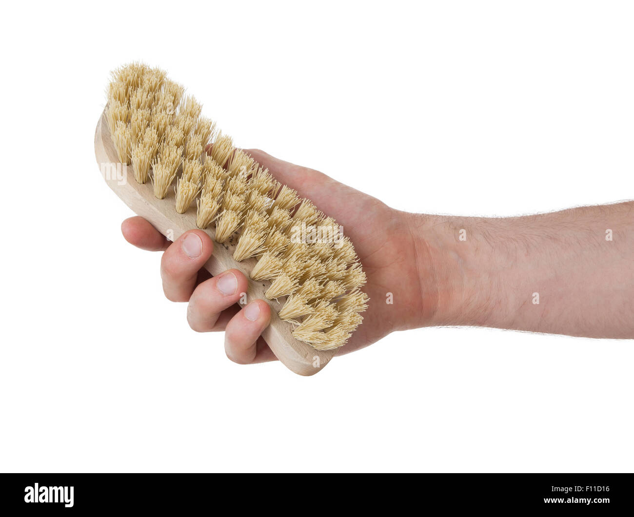 Brush for cleaning isolated on white background Stock Photo - Alamy