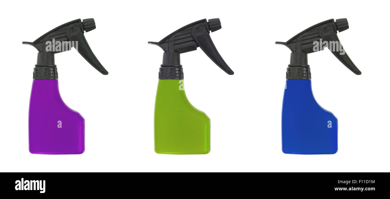 Spray bottle with, illustration on white background Stock Photo - Alamy