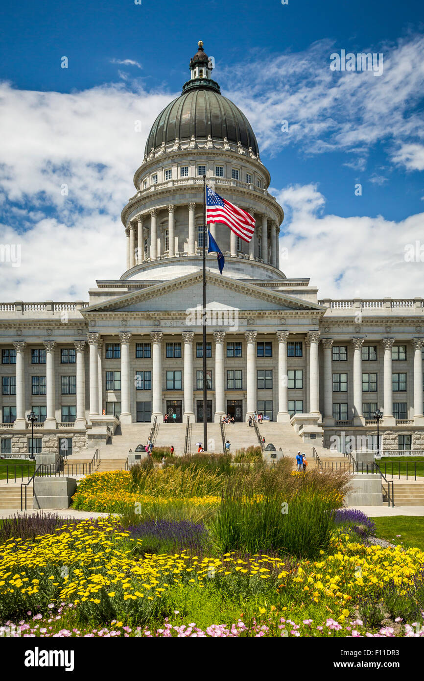 The Utah Sate Capitol building in Salt Lake City, Utah. Stock Photo