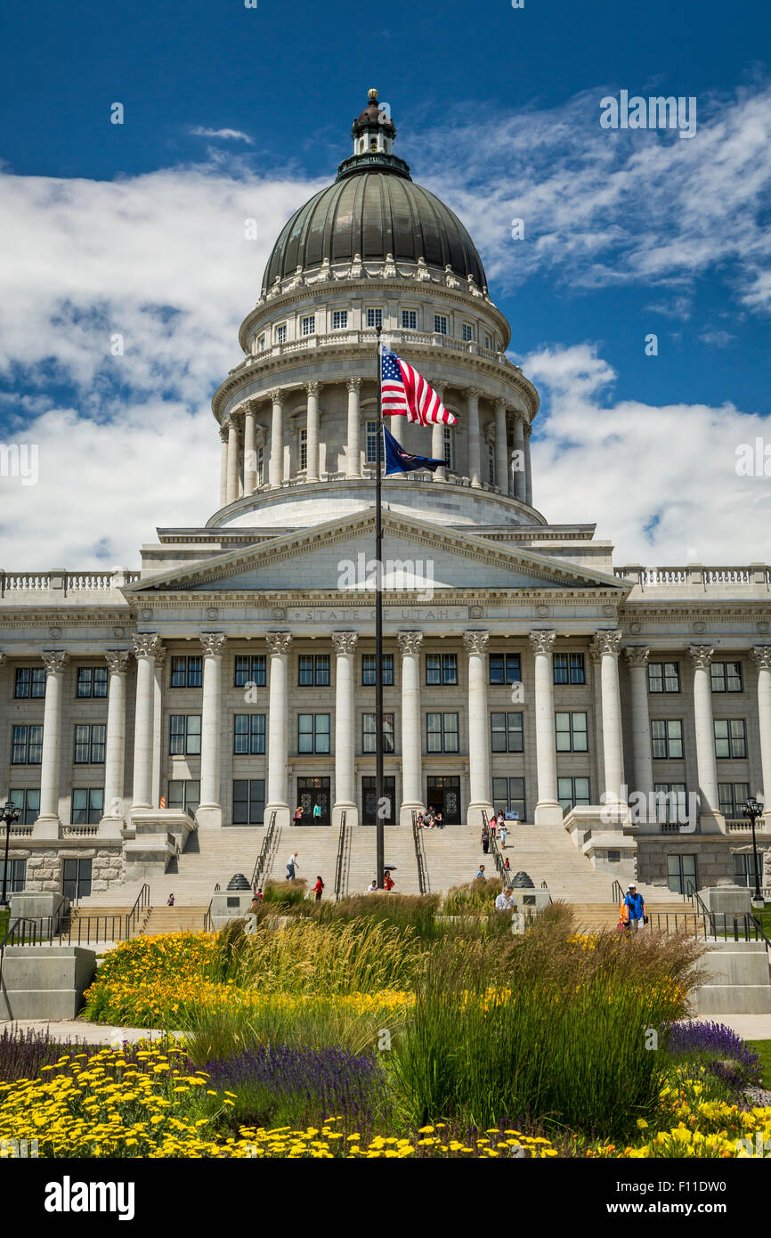 The Utah Sate Capitol building in Salt Lake City, Utah. Stock Photo