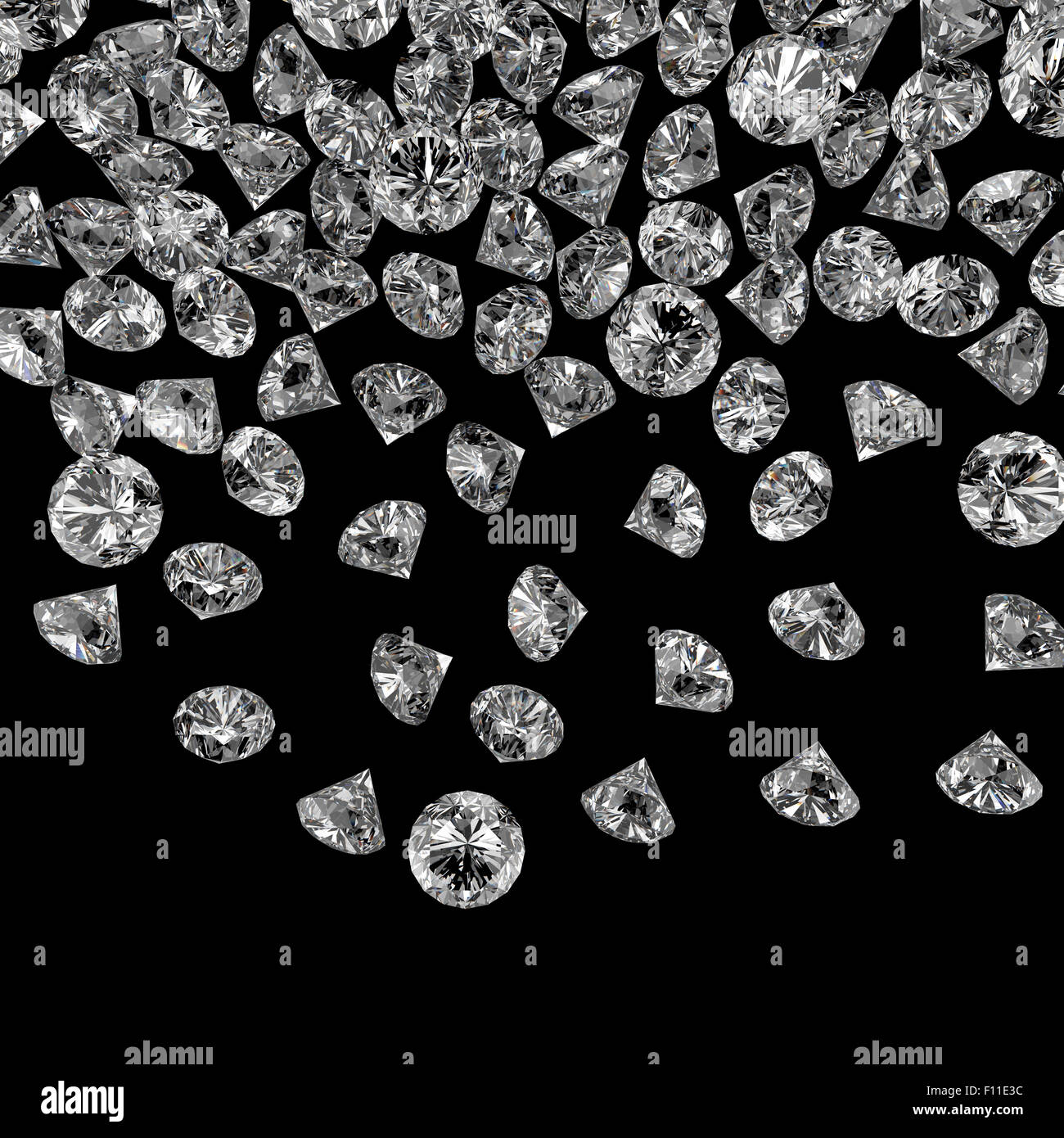 Diamonds on white 3d model Stock Photo - Alamy