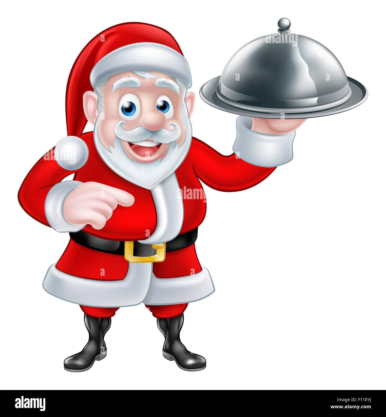 Santa claus holding tray food hi-res stock photography and images - Alamy