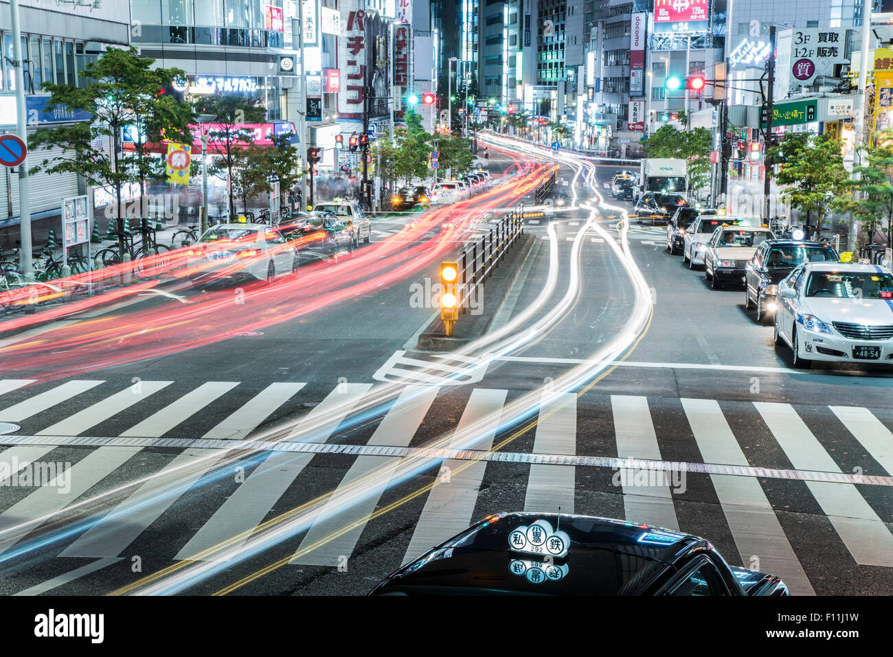 Traffic lights of Shinjuku,ShinjukuKu,Tokyo,Japan Stock Photo Alamy