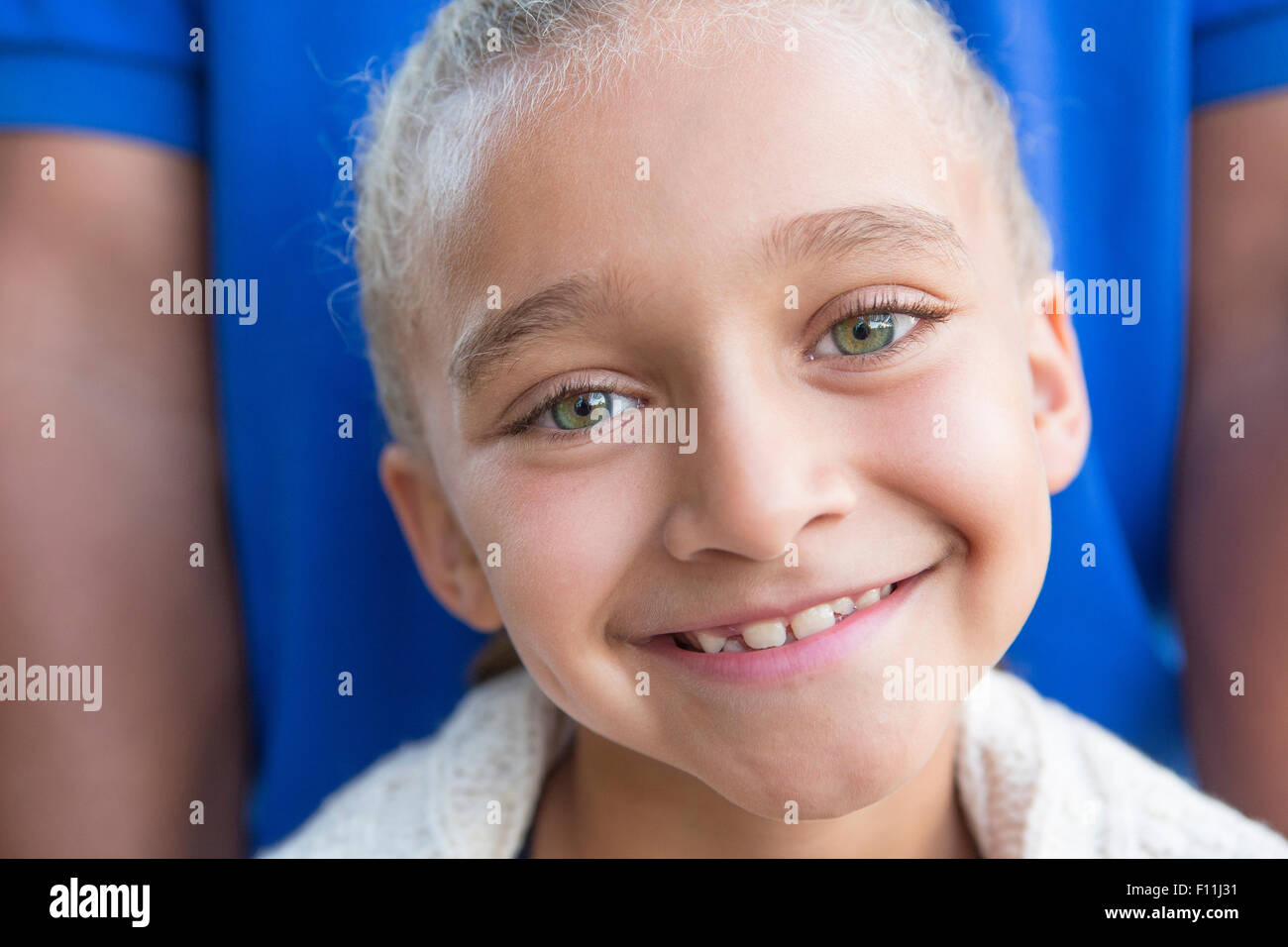 Close up of smiling girl with father Stock Photo
