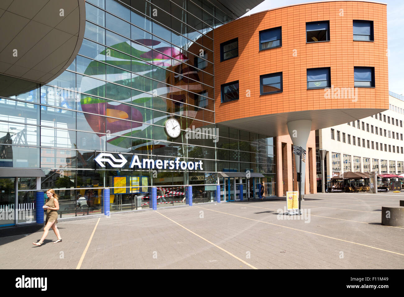 Modern architecture railway station, Amersfoort, Netherlands Stock Photo