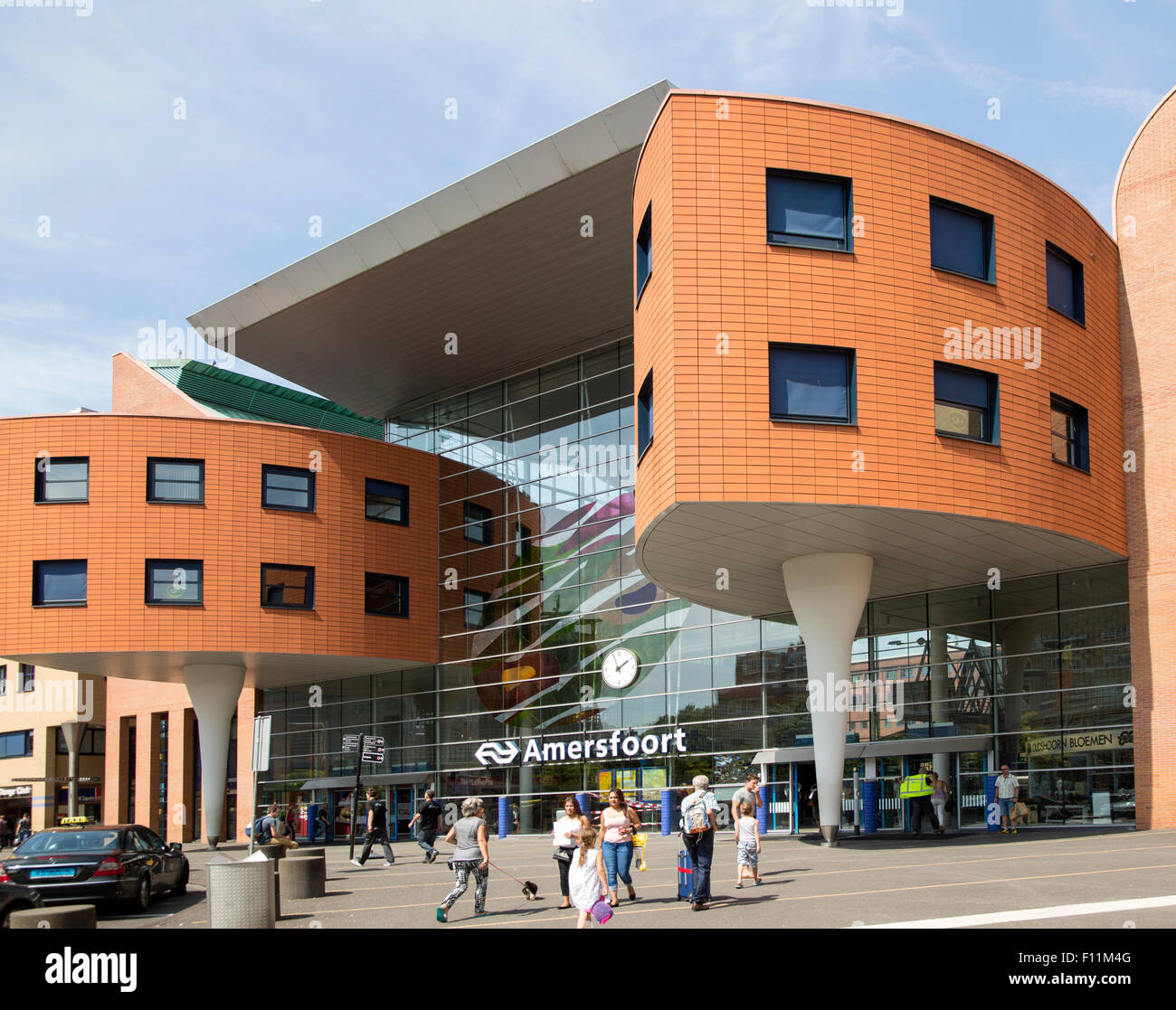 Modern architecture railway station, Amersfoort, Netherlands Stock Photo